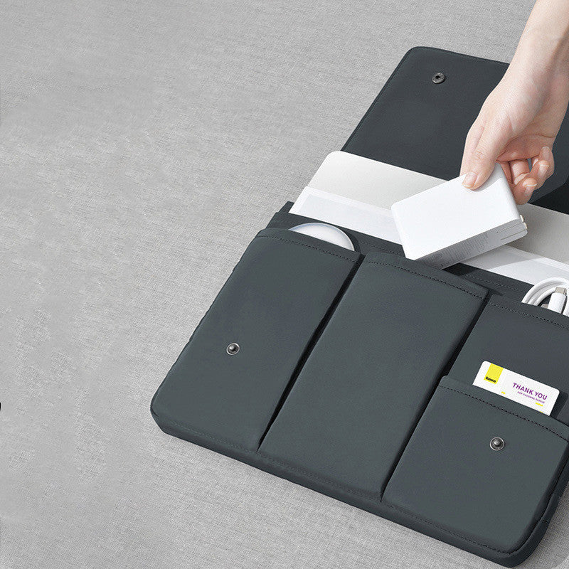 Black and white laptop bag