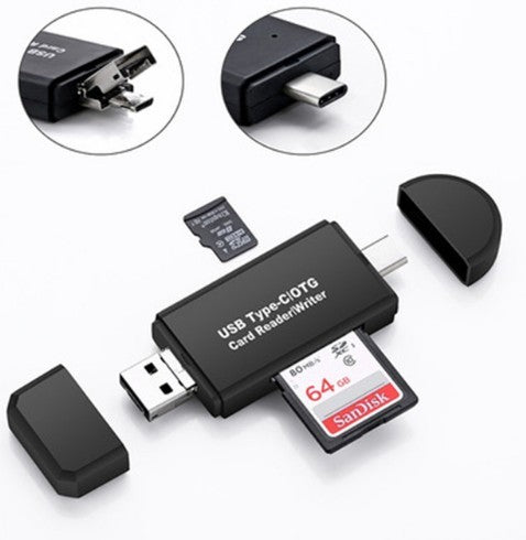 Smart 3-in-1 Multi-Function Card Reader