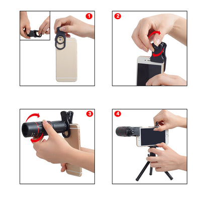 Camera Lens With Tripod