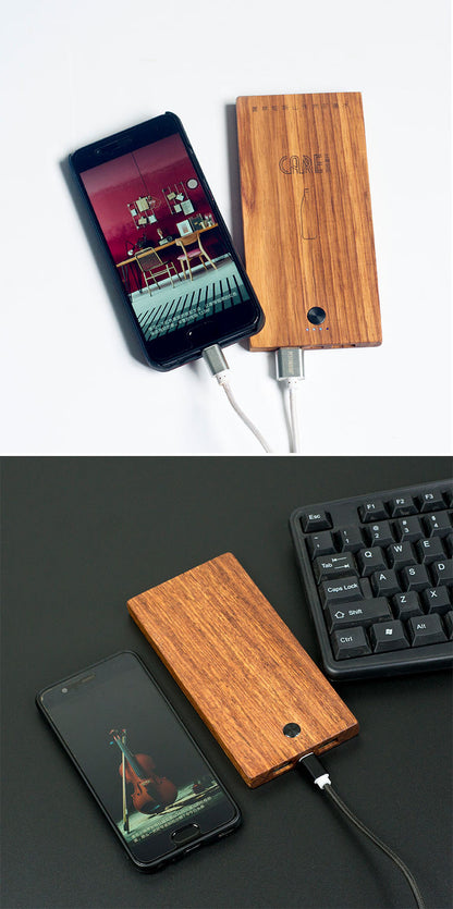 Wooden Fast-Charge Power Bank